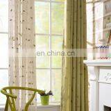 Fantasy Leaf Pattern Elegant Plain Embroidered Texture Linen Curtain for Decor thumbnail-1