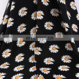 Hot Soft Small Daisy Fabric 100D Four Side Elastic Digital Printed Fabric Chrysanthemum Top Women's Dress Fabric thumbnail-5