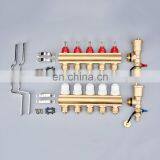 Home Heating System Copper Brass Intelligent Manifold With Flow Meter thumbnail-2