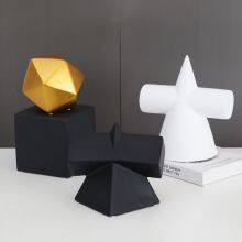 Irregular Pentagon Glod White Black Cube Geometry Abstract Decor Modern Simple Decoration thumbnail-2