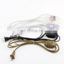 Lighting Fixture US/EU/AU Plug Lighting Cord Set With Dimmer Switch