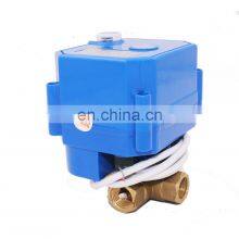3 Way Motorized Ball Valve DN20 DC12 V Electric Valve thumbnail-4
