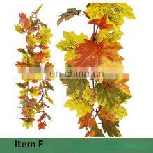 Wedding Event Christmas Halloween Outdoor Decorations Indoor Thanksgiving Autumn Maple Leaf Garland Fall Decor Hanging thumbnail-3