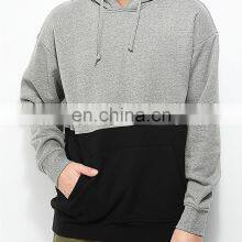 New Design Two Tone Warm Cotton Knitted Pullover Sweatshirt Hoodies Men's Custom thumbnail-3