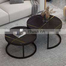 Luxury Coffee Tables Living Room Marble Coffee Table Modern Apartment Multifunction Coffee Table Set White Black thumbnail-3