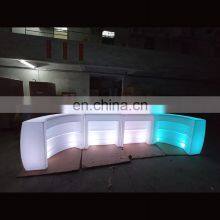 L Shape White Straight LED Mobile Bar Counter Portable LED Light Modern Furniture Commercial thumbnail-5
