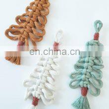 Macrame Christmas Tree Decorations Handmade Ornament thumbnail-4