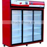 3 Glass Sliding Door Vertical Display Cooler-LC-1800 Lower Compressor thumbnail-1