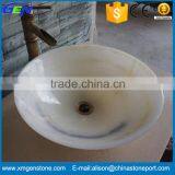 Hot Sale Luxury Stone Product Natural Bathroom White Onyx Sink thumbnail-1