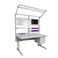 ESD Workstation Heavy-Duty Industrial SMT Antistatic Workbench Adjustable Height Work Table thumbnail-1