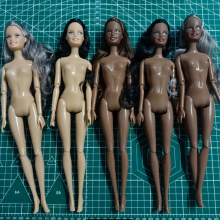 11.5 Inch Long Curly Hair American African Doll Toys Model thumbnail-1