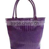Elegant Dark Purple PVC Leather Women Ladies Handbag thumbnail-2