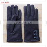 Women's 100% Woolen Gloves With According Color Buttons thumbnail-3