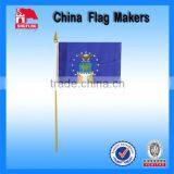 Customized Digital Printing Wholesale Hand Flag With Pole