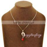 Happy Birthday Gift Women Gold Ruby Stone Flexible Necklace thumbnail-5