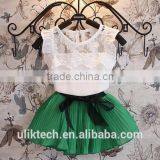 Baby Clothing Sets Red Skirt With White Lace Tshirt Set Cheap Baby Girls Clothing Set thumbnail-2