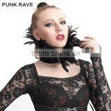 S-167 women Gothic feathers decoration collar with chinese knot