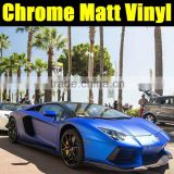 Strong flexible Blue matte chrome vinyl 1.52*20m each roll