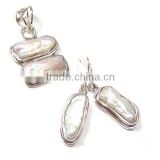 Pearl jewelry women silver jewelry fashion pendant silver earrings natural stone jewelry