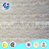 White Plain Striped Tulle Mesh Lace Fabric