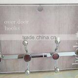 Top Quality New Designed Decorative Graceful Classic Purple Agate Overdoor Hooks 4 Dual Hooks