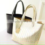 New 2015 Selling Women PU Leather Handbag,Tote Shoulder Bags Large Capacity PU Weave Bags Fashion Design thumbnail-1