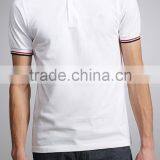 Men's Polo Sport White Red Black Stripe Collar Solid Polo Shirts thumbnail-2