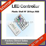 LED Light Strip Remote Controller Plastic Case/Shell Redio Frequency 28Keys RGB DIY Cstom Colors DC12V,24V JM-QC21