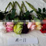 Short Length Colorful Single Head Silk Rose Artificial Flower thumbnail-1