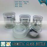 Acid Etch Fosted Glass Cosmetic Bottle and Glass Cosmetic Cream Jar Quality Choice thumbnail-3