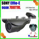 2.8-12mm Varifocal Lens Sony Effio-E 700TVL CXD4140GG+673AKA Weatherproof CCTV Camera thumbnail-1
