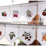 Hand Embroidered White Cotton Curtain thumbnail-1