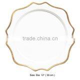 White Charger Plate, Decorative Charger Plate, Iron Charger Plate thumbnail-1