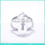 925 Sterling Silver Heart Shape Key Charming Ring Design for Girl With cz Stone thumbnail-4