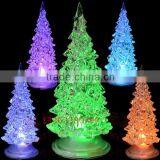transparent plastic led christmas tree color changing