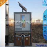 Advertising Trash Bins / Multifuction Comminity Solar Light Box With Waste Can thumbnail-6