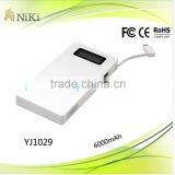 6000mAh Power Bank for IPhone,iPad,iPod and Mobile Phones