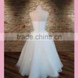 Tea Length Polyester Organza Princess Prom Dress thumbnail-3