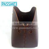 High Quality Leather Storage Basket Genuine Leather Magazine Rack Leather Bin thumbnail-3