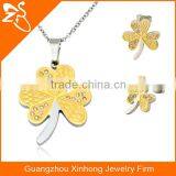 Premier Design With Different Flower Clover Stainless Steel Necklace And Jewelry Sets thumbnail-1