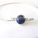 Sterling Silver Jewelry Lapis Lazuli Gemstone Bangle