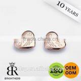 Sweet Heart Custom Logo Gold Metal Labels for Clothes Brightness C1-80027