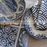 Blue and White Porcelain Tea Towels-Printed Dish Towels-Kitchen Towels thumbnail-1