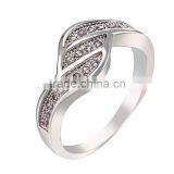 Antique Platinum Plated Women Elegant Wedding Ring Engagement Ring