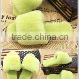 Wholesale Women Colorful Sheep Fur Flip Flop Slipper With Color Choices thumbnail-3