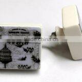 Designer Printed Ceramic Drawer Pull Knobs With Metal Fittings thumbnail-4