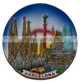 resin souvenir 3D Barcelona (Plate Shaped spain fridge magnet