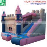 Kids Pink Girl Jumping Casltes Inflatable Mini Combo Jumper Bouncy Castle for Sale