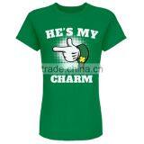 Daijun Oem Anti Wrinkle Low Price Green Fashion Design Couple t Shirts thumbnail-3