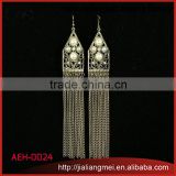 Fashion Multi Chains Hanging Tassels Long Earring For Girls